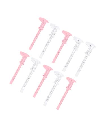 ANKROYU 10PCS Eyebrow Stencil Microblading Ruler Eyebrow Shaping Stencil Ruler Double Scale Sliding Eyebrow Measuring Ruler for Home