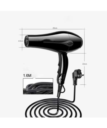 2000W Hhigh-Power Dc Motor Blue Negative Ion Hair Dryer Home High Power Hair Dryer Hotel Hair Dryer/Blue (Black) - Buy Online on GoSupps.com
