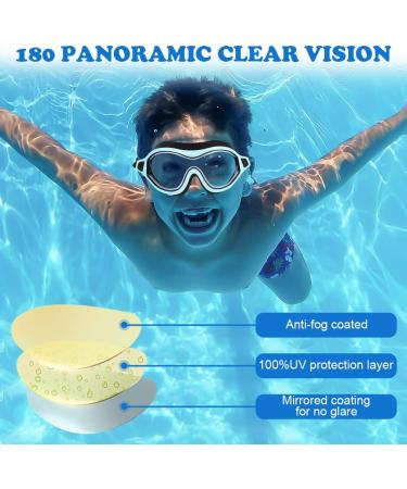 Best Swimming Goggles for Adults & Youth | No-Fog Anti-Fog UV Protection | 180 Clear Vision - Buy Online on GoSupps.com