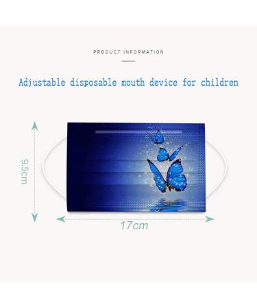 50PCS Single Use Breathable Soft_Mask Butterfly Print 3 Ply Protection Fashion Elegent (50(F)) - Buy Online on GoSupps.com