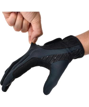 Turbovera Professional Riding Gloves | Imitation Leather Equestrian & Cycling Gloves for Women & Boys | Black S/M - Summer Gear - Buy Online on GoSupps.com