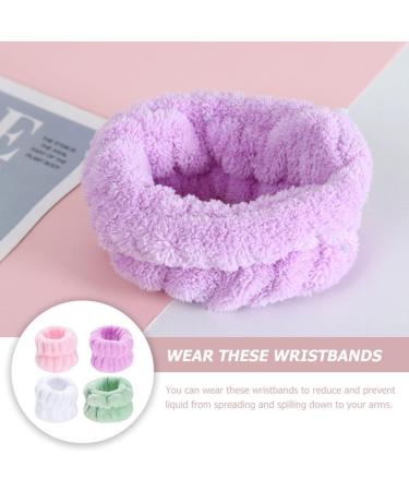 Vaguelly 4paires Serviettes De Poignet lastique Pour Laver Visage Sport Bracelet Peluche Pour Yoga Et M nage Lot - Buy Online on GoSupps.com