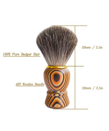 KIKC Handmade Shaving Brush - 100% Pure Badger Hair and Art Wooden Handle  can be used with Safety Razor  Straight razor  Great Father's Gifts (22mm Badger Knot) T1(badger) - Buy Online on GoSupps.com