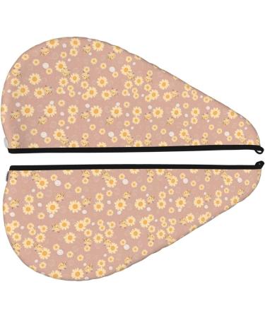 Hair Towel Wrap for Quick Drying | Cute Bee Hair Drying Turban with Button | Best Head Towel for Fast Hair Drying - International Shipping - Buy Online on GoSupps.com