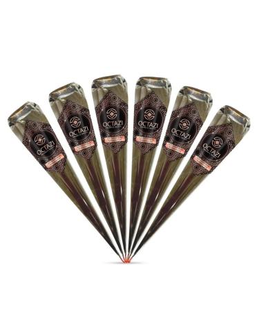 100% Pure Natural Hair Color - Dark Reddish-Brown Henna Dye Paste - Ready to Use - No Chemicals PPD or Preservatives - 12 Cones for Women - Buy Online on GoSupps.com