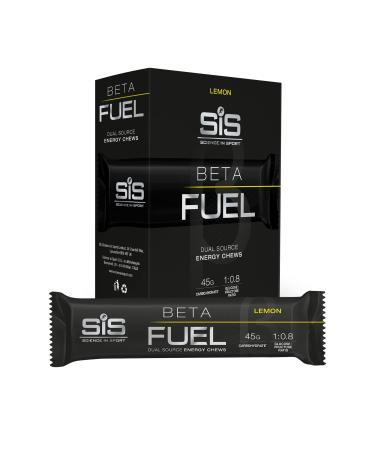 Science in Sport Beta Fuel Riegel 45g of carbohydrates practically soft cowl for on the go double energy source for endurance athletes vegan 6 -pack with 60g bar lemon taste lemon taste 6 pieces (1 Pack)