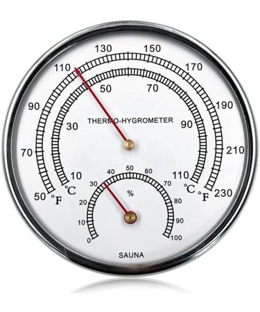 AIDIRui 2-in-1 Sauna Thermometer & Hygrometer - Premium Metal Sauna Accessories | Fahrenheit Reading | Perfect for Home Spa & Sauna Experience - Buy Online on GoSupps.com