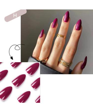 French Solid Color False Nails Detachable Full Cover False Nail Wearable Press on Nails DIY Manicure Decoration Gift - Buy Online on GoSupps.com