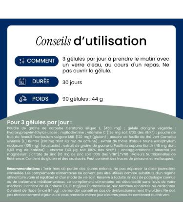 NaturAvignon Nutradiet Slimming Laboratory | Powerful and Effective Carob Slimming | Silhouette Elimination Detox Natural Hunger Cutting | Supports Weight Loss Projects | 90 Capsules - Buy Online on GoSupps.com