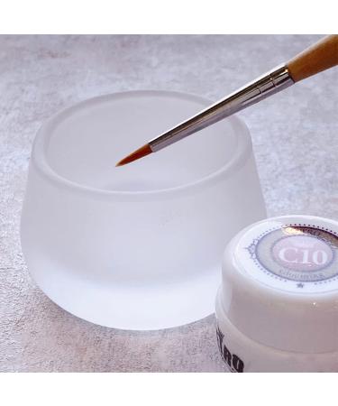 Acrylic Matte Glass Dappen Dish with Lid for Nail Art Tools - Buy Online on GoSupps.com
