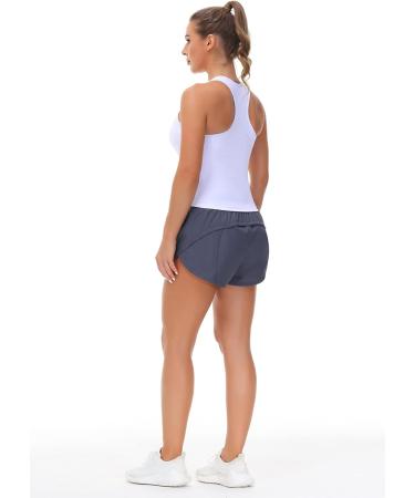 Womens Racerback Tank Top with Built-in Bra | Sleeveless Yoga Shirt | Slim Fit | Small White - Buy Online on GoSupps.com