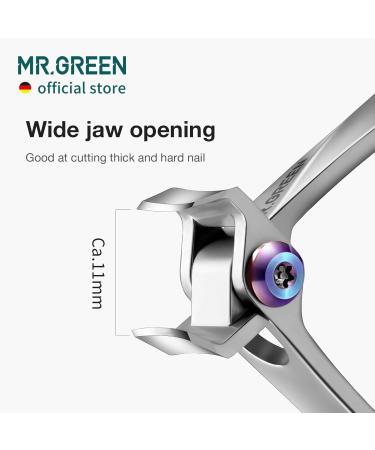MR.GREEN Stainless Steel Nail Clippers - Wide Jaw Toenail & Fingernail Cutter | Durable Manicure Tools for Thick Nails - Buy Online on GoSupps.com
