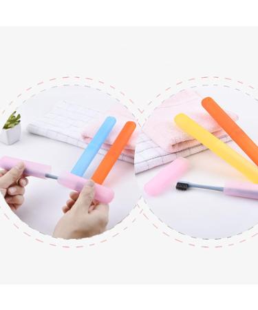 Travel Toothbrush Case - 5 Portable Toothbrush Head Covers & Protective Travel Container - Buy Online on GoSupps.com