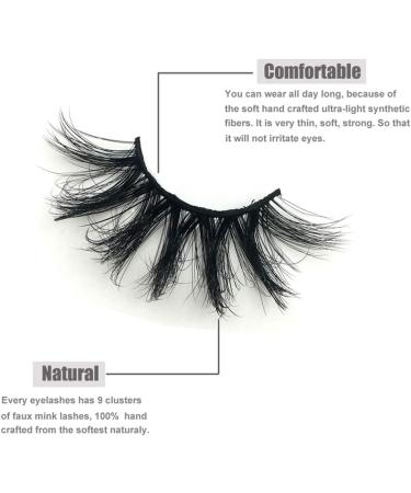 OCHILIMA 25mm Lashes Handmade Strip Eyelashes Dramatic Long Soft Wispy 6D 8D False Eyelashes for Women Bold Makeup 7 Pairs (8D 25mm Lashes) #01 - Buy Online on GoSupps.com