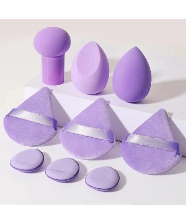 Makeup Sponge Blender Beauty Egg Cosmetic Puff Set Soft Foundation Sponges Powder Puff Women Make Up Accessories Beauty Tools (Color : Purple)