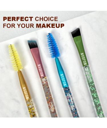 MUJGAN 12 Pieces Duo Eyebrow Brush Angled Eye Brow Brush and Spoolie Brush Mini Eyelash Brush for Tinting Angled Eyebrow Fit for Gel and Cream - Buy Online on GoSupps.com
