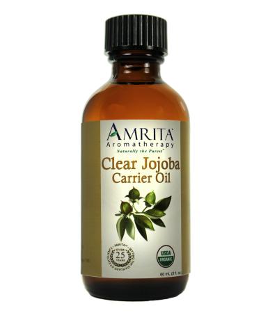 Amrita Aromatheapry: Organic Jojoba Oil Clear - Refined Carrier Oil - A Base Oil for Aromatherapy Massage Essential Oils & More - Size: 240ML