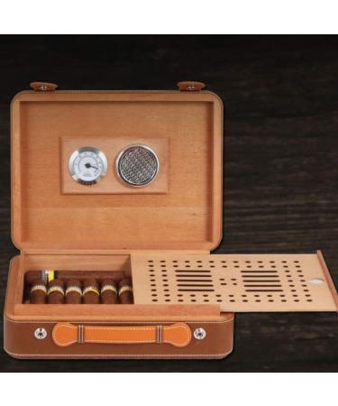 Cigar Box Humidors Barware Cigar Box Leather Cigar Box Portable Cigar Box Cigar Cigar Box Portable Cigar Box Snow Box High-end Smoking Cigar Storage Box Woven Leather Pattern Cooking & Dining 24*21.5*6.3cm Black - Buy Online on GoSupps.com