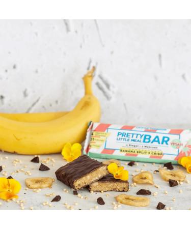 Pretty Little Meal Bar Banana Split & Crisp - Delicious 201 Cal Protein Bar by Offset Nutrition | 6-Pack with Dark Chocolate & Banana Flavor - Buy Online on GoSupps.com
