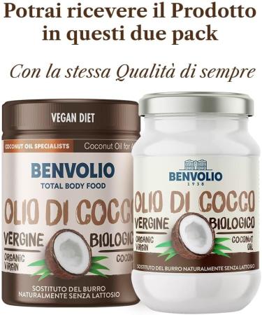 Organic Virgin Coconut Oil Food - BENVOLIO 1938 | 500ml - Raw Cold Pressed 100% Pure Natural Organic Coconut Oil for Hair Oil Massage Moisturizing - Buy Online on GoSupps.com