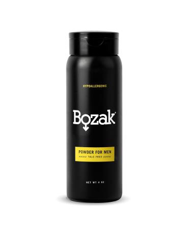 Bozak Hypoallergenic Body Powder for Men - 4 oz. Talc-Free  Absorbs Sweat  Stops Chafing  Keeps Skin Dry - Jock Itch Defense Deodorant