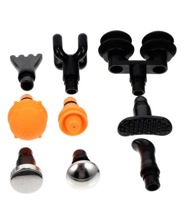 Fomiyes 4 sentences 9 pieces massage head with fascia blacki the black adapter heads for muscle massage devices fascia massage tips massage device replace fascia-massage substitute body