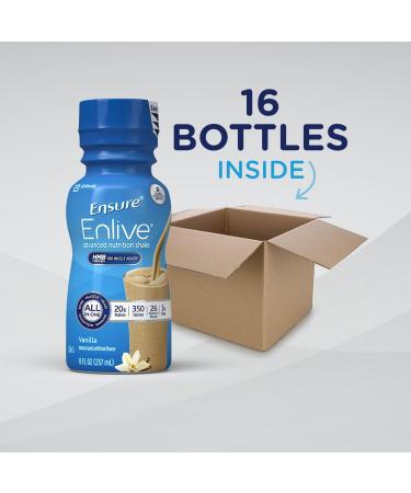 Ensure Enlive Advanced Nutrition Shake - 20g Protein Meal Replacement Vanilla 16 Count (8 fl oz) - Best for Health & Wellness - Buy Online on GoSupps.com
