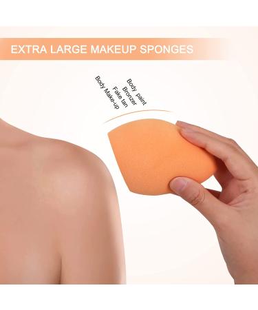 12CM XL Beauty Sponge Blender Set for Face & Body - 2 Sponge Holders - Flawless Makeup Application for Foundation, Tan & Powder - Buy Online on GoSupps.com