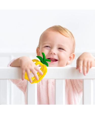 Veslen Baby Teether - Cute Fruits Teether for Boys and Girls | BPA-Free | 3-36 Months | Pineapple Teething Toy - Buy Online on GoSupps.com