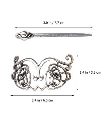 Buy Lurrose Vintage Celtic Knot Hair Clips - Silver Viking Accessories for Men & Women - Buy Online on GoSupps.com