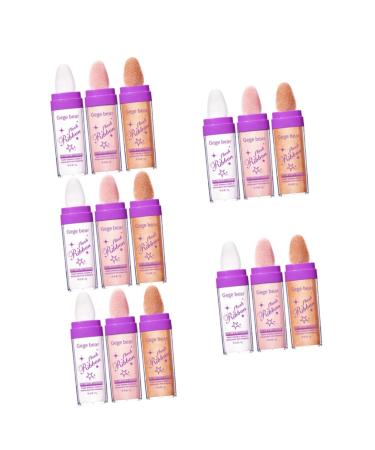 FOMIYES 15 Pcs Highlight Pat Powder Face Highlighter Glitter for Body Shimmering Powder Cosmetic Powdery 13.5x3.3cmx5pcs Assorted Colorx5pcs