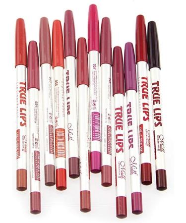 12-Piece Waterproof Lip Liner Set for Long-Lasting Color - Variety of Shades - Buy Online on GoSupps.com