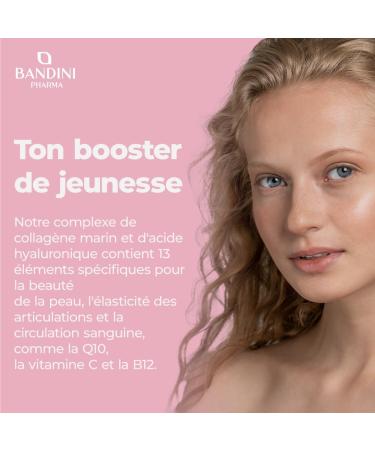 Bandini Peptan Marine Collagen + Hyaluronic Acid 180 Capsules Anti-Aging for Skin Joints and Hair | Vitamin C Biotin Zinc Coenzyme Q10 and Selenium 1000mg Collagen Type I Hydrolyzed - Buy Online on GoSupps.com