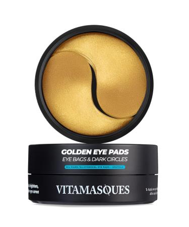 Vitamasques Patchs hydrogel dor s pour yeux gonfl s et yeux : rafra chit en 15 minutes - Formul en Cor e - 32 paires/64 patchs hydrogel