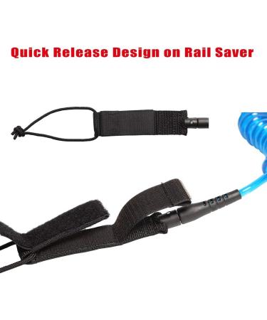 OceanBroad 10' Coiled Paddle Board Leash | Adjustable Thigh Ankle Cuff | Black - Buy Online on GoSupps.com