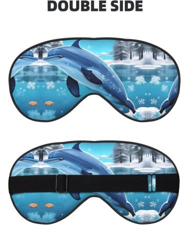 Winter The Dolphin Eye Mask - Soft Adjustable Sleep Mask for Men & Women - Comfortable Black Nighttime Eye Cover - Buy Online on GoSupps.com
