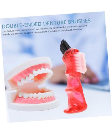 Oatipho 3ST Travel Toothbrush - Double-Sided Prothesis & Retainer Brush Cleaner | Soft Mini Dental Tool | Ideal for Home & On-the-Go - Buy Online on GoSupps.com