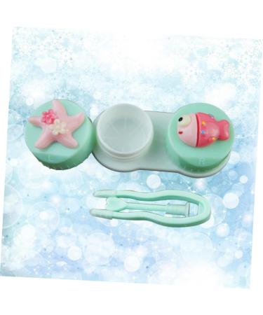 Buy Healeved 3pcs Cartoon Contact Lens Case Portable Lens Box & Storage with Pentagram & Little Fish Design for Travel International Shipping Available - Buy Online on GoSupps.com