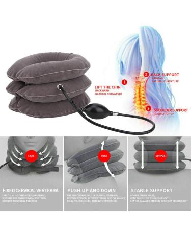 Cikonielf Cervical Neck Traction Device | Inflatable Portable Stretcher for Neck Pain Relief - International Shipping Available - Buy Online on GoSupps.com