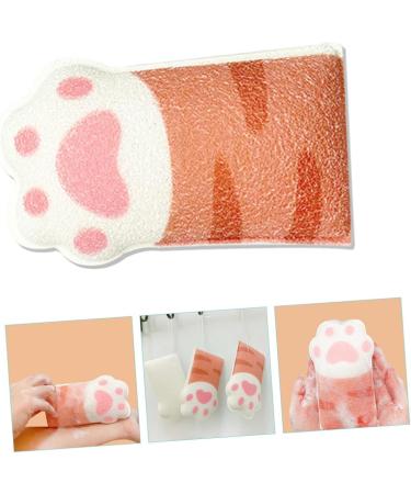FRCOLOR cat paw bath wipe back brush body scrub brush body brush for dry brushing natural loofah on a stick baby sponge shower scrubbers skin Polyurethane Artifact for bathing toddler 12.5x7.5cm - Buy Online on GoSupps.com