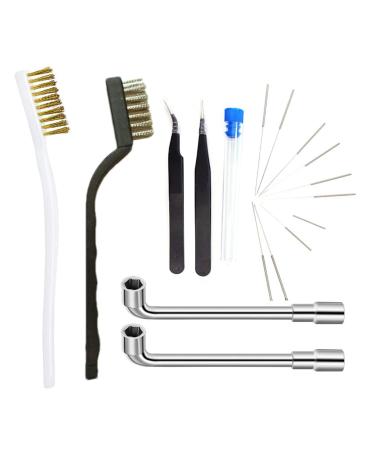 1 Set 3D Printer Nozzle Cleaning Tool Cleaning Brush Tweezers and Cleaning Needle Pin 3D Printer Cleaner Storage Box