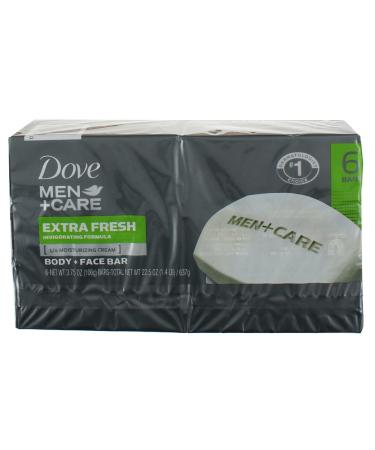 DOVE MEN + CARE 3 in 1 Cleanser - Body Face & Shaving | Extra Fresh Hydration | 3.75 oz 6 Bars - International Shipping Available - Buy Online on GoSupps.com