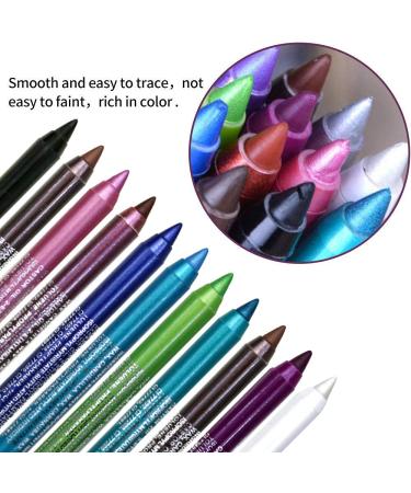 10 Colors Glitter Eyeliner Pencil Set for Women - Waterproof Metallic Eye & Lip Liners Kit - Professional Eye Makeup in Blue, Pearl, and More - Buy Online on GoSupps.com