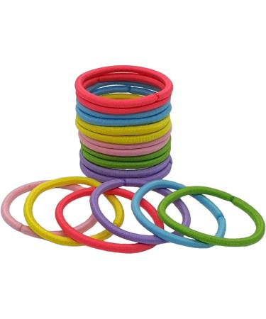 12 PCS 3mm Elastic Hair Bands - No Metal Gentle Ponytail Holders for Women, Men, Girls, Kids - Multi-Colored Hair Ties - Buy Online on GoSupps.com