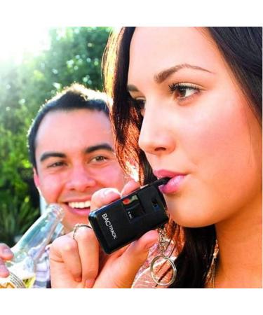 Portable Pocket Keychain Breathalyzer Tester - Black | Compact Alcohol Testing Device - Buy Online on GoSupps.com