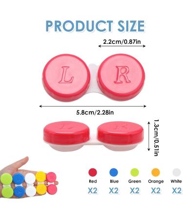 Shop 10-Piece Colorful Contact Lens Container Set | Portable Travel Cases for Lenses | Ideal Storage Solution in 5 Colors - Buy Online on GoSupps.com