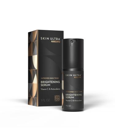 MANSCAPED Skin Ultra Brightening Serum - Men's Vitamin C Face Serum Formulated to Improve Skin Tone & Help Reduce Appearance of Wrinkles Infused with Licorice Root & Niacinamide 1 fl oz 1 Fl Oz (Pack of 1)