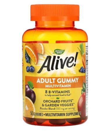 Nature's Way Alive! Multi-Vitamin Gummies Great Fruit 50 Gummies