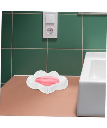 OUNONA Small Ceramic Dish container sink soap holder soap holder jewelry plate soap dish ceramic love sink light luxury ceramics Self Draining Soap Holder For Bath soap dish the clouds - Buy Online on GoSupps.com
