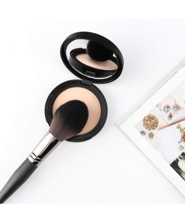 Professional Highlighter Makeup Brush Luxspire Kabuki Blush Brush Wooden handle Soft Mineral Powder Foundation Brush Blending Contouring Brush - Black - Buy Online on GoSupps.com